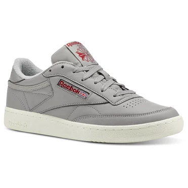 Zapatillas Reebok Club C 85 Hombre Gris Rojas | 021853QVE