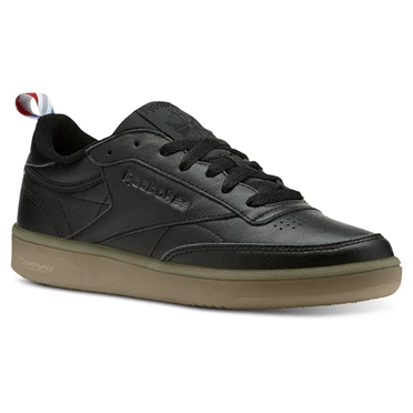 Zapatillas Reebok Club C 85 Mujer Negras Blancas | 845967ZWX