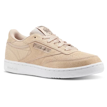 Zapatillas Reebok Club C Niños Rosas Doradas Beige Blancas | 805167UVL