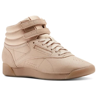 Zapatillas Reebok Freestyle Hi Mujer Beige Blancas | 453681LEW