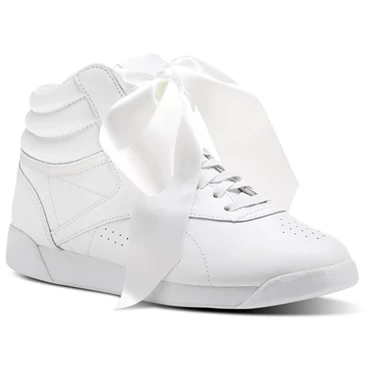 Zapatillas Reebok Freestyle Hi Satin Bow Mujer Blancas Gris | 435812ABN