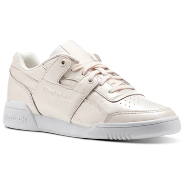 Zapatillas Reebok Workout LO PLUS IRIDESCENT Mujer Rosas Blancas | 073986ZGV