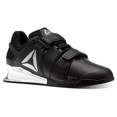 Zapatos Crossfit Reebok Legacy Lifter Hombre Negras Blancas Plateadas | 914583RQI